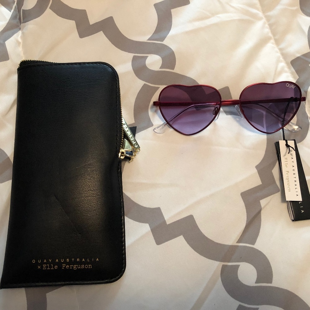 Quay Australia x Elle Ferguson Heart Sunglasses